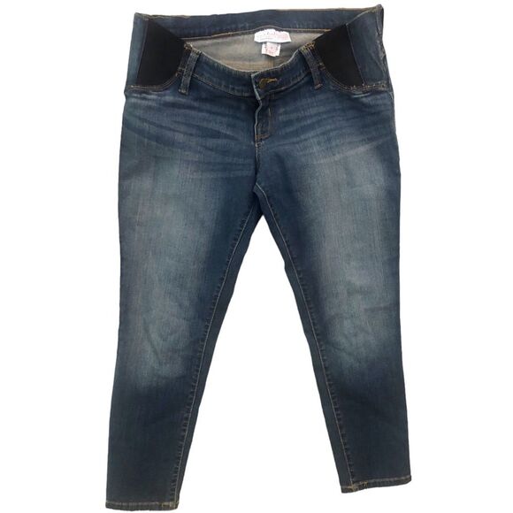 Isabel Maternity by Ingrid & Isabel Jeans Size 6 Skinny Crop Stretch Belly Panel - Picture 2 of 7